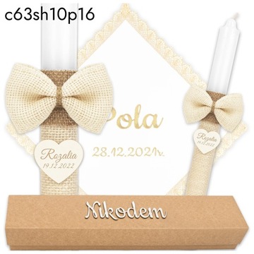 КРЕЩЕННАЯ ОДЕЖДА И СВЕЧА БЕЛАЯ С ВЫШИВКОЙ КРЕЩЕННАЯ ОДЕЖДА БОХО КОРОБКА +