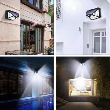 СОЛНЕЧНЫЙ ФАСАДНЫЙ СВЕТИЛЬНИК 100 LED С ДАТЧИКОМ СУМЕРКА И ДВИЖЕНИЯ, САД