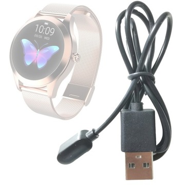ŁADOWARKA KABEL PRZEWÓD USB SMARTWATCH KW10 RNBE37
