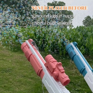 BUBBLE GUN BUBBLE МАШИНА АВТОМАТИЧЕСКАЯ + ЖИДКОСТЬ + КОНЦЕНТРАТ БАЗУКИ
