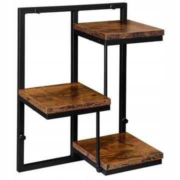 KWIETNIK WISZĄCY METALOWY RUSTYKALNY NA ŚCIANĘ KWIATY ROŚLINY ŚCIENNY PÓŁKA