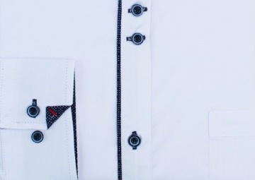 МУЖСКАЯ РУБАШКА С ДЛИННЫМ РУКАВОМ, ЭЛЕГАНТНАЯ, ФОРМАЛЬНАЯ, БЕЛАЯ, ТОНКАЯ, XXL, E16