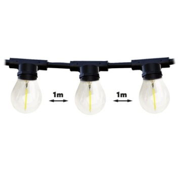 Шнур освещения для садовой беседки 20м, черный