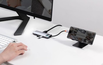 Baseus Metal Gleam HUB 5in1 USB-C PD 100W HDMI 4K 3xUSB 3.0 док-станция
