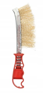 Проволочная щетка, латунная пластиковая ручка. (120)