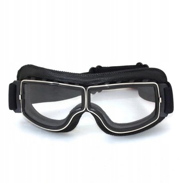 Retro gogle skórzane gogle motocyklowe