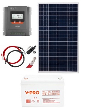 Zestaw solarny na DZIAŁKE do ładowania akumulatora basen monitoring