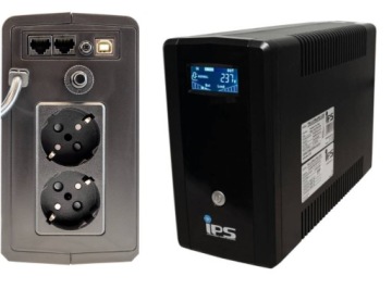 Kancelářská modifikovaná sinusoida Ups 230Vac 600VA/360W s akumulátorem 1x 12V/7Ah, LCD