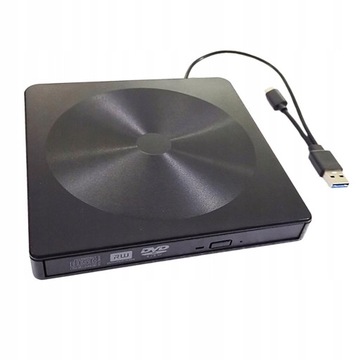 Внешний проигрыватель MiniDisc USB для записи компакт-дисков, DVD-RW, черный