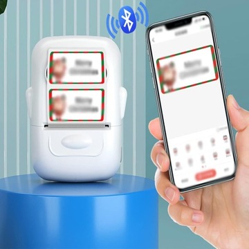 Мини-принтер этикеток Bluetooth, портативный, беспроводной, без необходимости