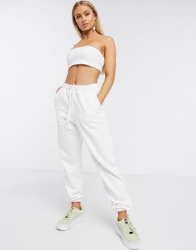 MISSGUIDED KOMPLET DAMSKI BIAŁY GŁADKI 38 2ATG