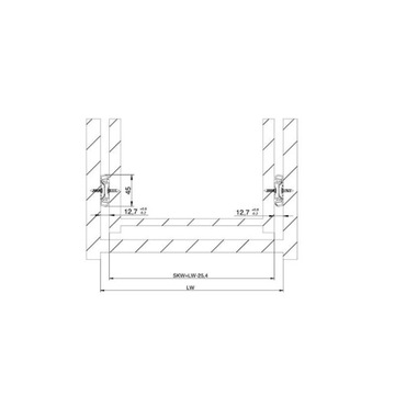 Prowadnica kulkowa 350mm push-open REJS 30kg