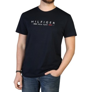 T-shirt męski okrągły dekolt Tommy Hilfiger rozmiar L Czarny