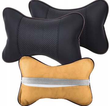 МЯГКАЯ АВТОПОДУШКА ПРОФИЛИРОВАННАЯ ДЛЯ ШЕИ, ГОЛОВЫ, ЭКО-КОЖА 120г
