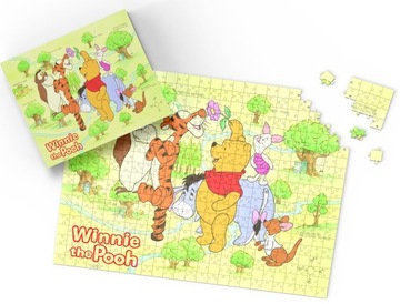 PUZZLE - KUBUŚ PUCHATEK - PREZENT NA ŚWIĘTA WZORY - 192el + PUDEŁKO