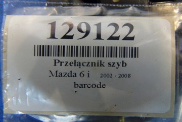 MAZDA 6 1.8 16V BENZÍN KOMBI 5D PŘEPÍNAČ SKEL