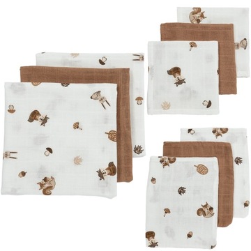 Meyco Baby Forest Animals zestaw startowy - 9-pak - muslinowy - toffee