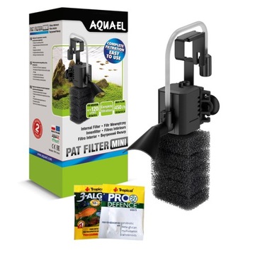 FILTR WEWNĘTRZNY DO AKWARIUM AQUAEL PAT MINI GĄBKOWY 10-120L 400l/h+ GRATIS