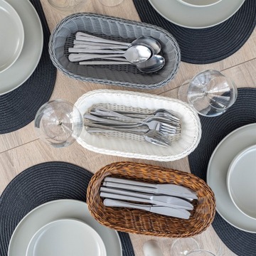 KOSZYK NA PIECZYWO CHLEB STÓŁ SZTUĆCE PODŁUŻNY BRĄZOWY KOSZYCZEK