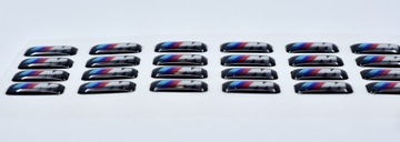 4 шт. Наклейка-эмблема Логотип BMW M Диски ПАКЕТ 17x9 мм хром