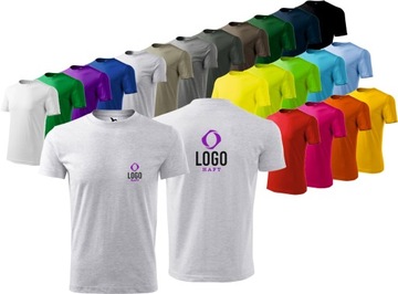 KOSZULKA MĘSKA T-shirt Z WŁASNYM HAFTEM NADRUKIEM LOGO HAFT KOMPUTEROWY