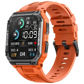 Zegarek Smartwatch Męski Hagen HC48.28.538 pomarańczowy pasek