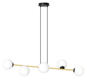 LAMPA WISZĄCA SUFITOWA ŻYRANDOL ZŁOTA KULE LED