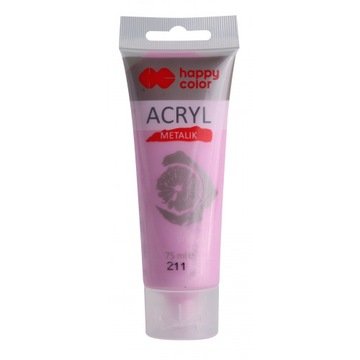 FARBA AKRYLOWA HAPPY COLOR RÓŻ METALIK 75ML 211