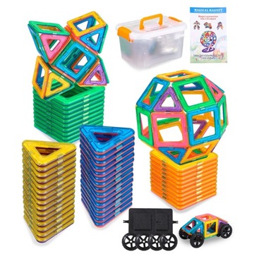 Klocki Magnetyczne 3D Zabawki Edukacyjne z Torbą