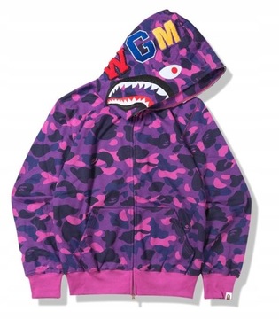 Толстовка Bape Shark kangaroo, зеленая камуфляжная кенгуру, S