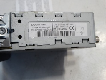 РАДИО BLAUPUNKT FIAT 500 7354524860 КОД РАДИО : 2466