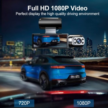 HD1080P Передний и задний двойной объектив HD Двойная запись автомобильного аудио и видео