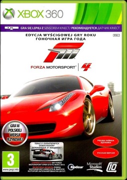 FORZA MOTORSPORT 4 ГОНОЧНАЯ ИГРА ГОДА PL XBOX 360