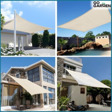 Садовый парус, козырек от солнца, белый козырек, УФ-материал, навес, 2х4 м.