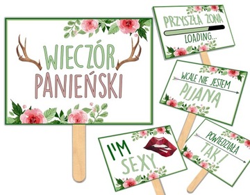 FOTOBUDKA WIECZÓR PANIEŃSKI BOHO FOTO TABLICZKI