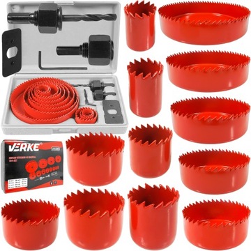VERKE V05500 НАБОР КОРОНОЧНЫХ ПИЛ ДЛЯ ДЕРЕВА 19-127 мм