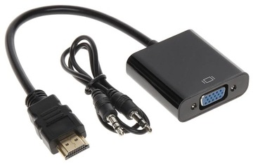 Konwerter Adapter Przejściówka HDMI na VGA z Audio