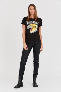 KENZO Czarny t-shirt Tiger Varsity crewneck L