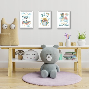 НАБОР ИЗ 3-Х ПОСТЕРОВ А3 С КАРТИНАМИ ДЛЯ ДЕТСКОЙ КОМНАТЫ