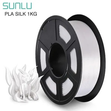 Filament Sunlu Silk PLA+ White 1KG biały do drukarki 3D
