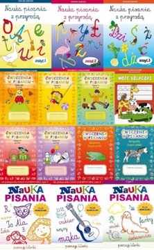 Nauka pisania - ćwiczenia - ZESTAW 14 ZESZYTÓW