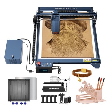 Grawerka Laserowa ATOMSTACK A40 Pro +XL Pad+Rolka