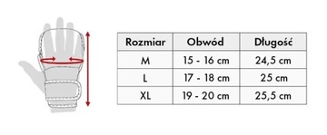 RĘKAWICE DO MMA TRENINGOWE CHWYTNE GRAPPLING PREMIUM NA TRENING BUSHIDO L