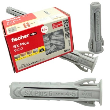 FISCHER KOŁEK ROZPOROWY KOŁKI ROZPOROWE KOSZULKA SX6 PLUS (6x30) (100szt.)