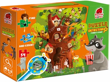 Развивающая игра-головоломка с лупой Лесная история 54 шт. для детей