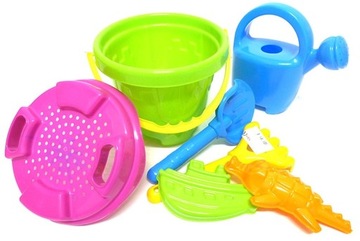 ИГРУШКИ ДЛЯ ПЕСКА, ПЕСОЧНИЦА, ВЕДРО, ФОРМЫ, 7 ПРЕДМЕТОВ