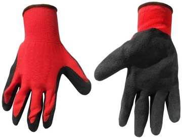 MOCNE RĘKAWICE ROBOCZE RĘKAWICZKI LATEX roz. 9