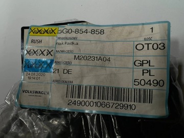 VW PASSAT B8 2015- БРЫЗГОВИК ЗАДНИЙ ПРАВЫЙ НОВЫЙ OEM