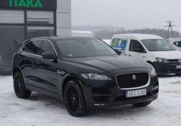 Jaguar F-Pace SUV 3.0 TDV6 300KM 2016 Jaguar F-Pace 3.0D 300KM Automat Led Skora Navi Bezwypadkowy Zarejestrowany