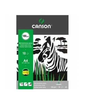 CANSON Blok techniczny z czarnymi kartkami A4 10 kartek 180g